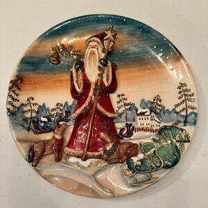 Festive Santa Decorative Plate